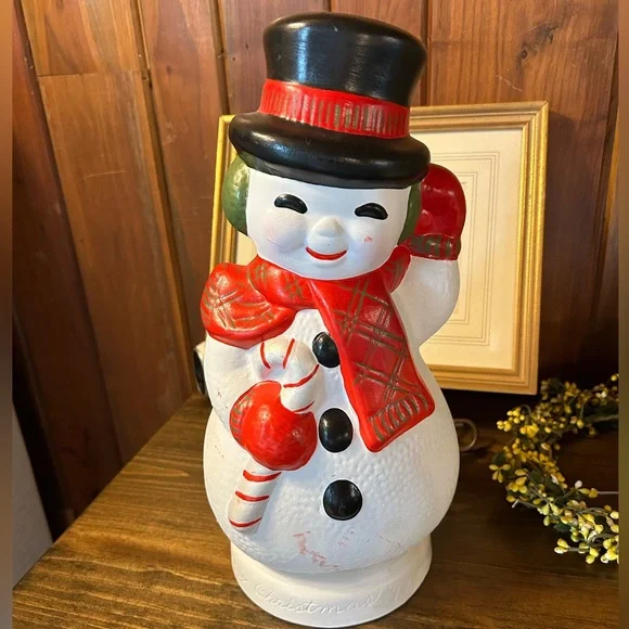 Vintage | Holiday | Vintage Frosty The Snowman 979 Hand Painted Ceramic  With Music Christmas | Poshmark